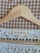 Relaxed Crochet Cotton Sweater (L)