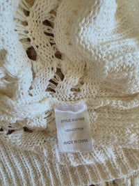 Relaxed Crochet Cotton Sweater (L)