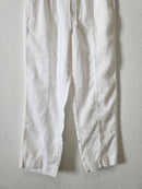 Athleta White Linen Drawstring Pants (SP)