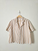 Striped Cotton Boxy Top (M)