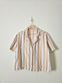 Striped Cotton Boxy Top (M)