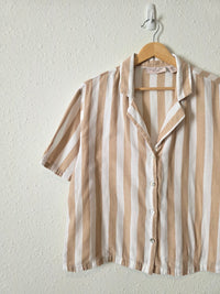 Striped Cotton Boxy Top (M)