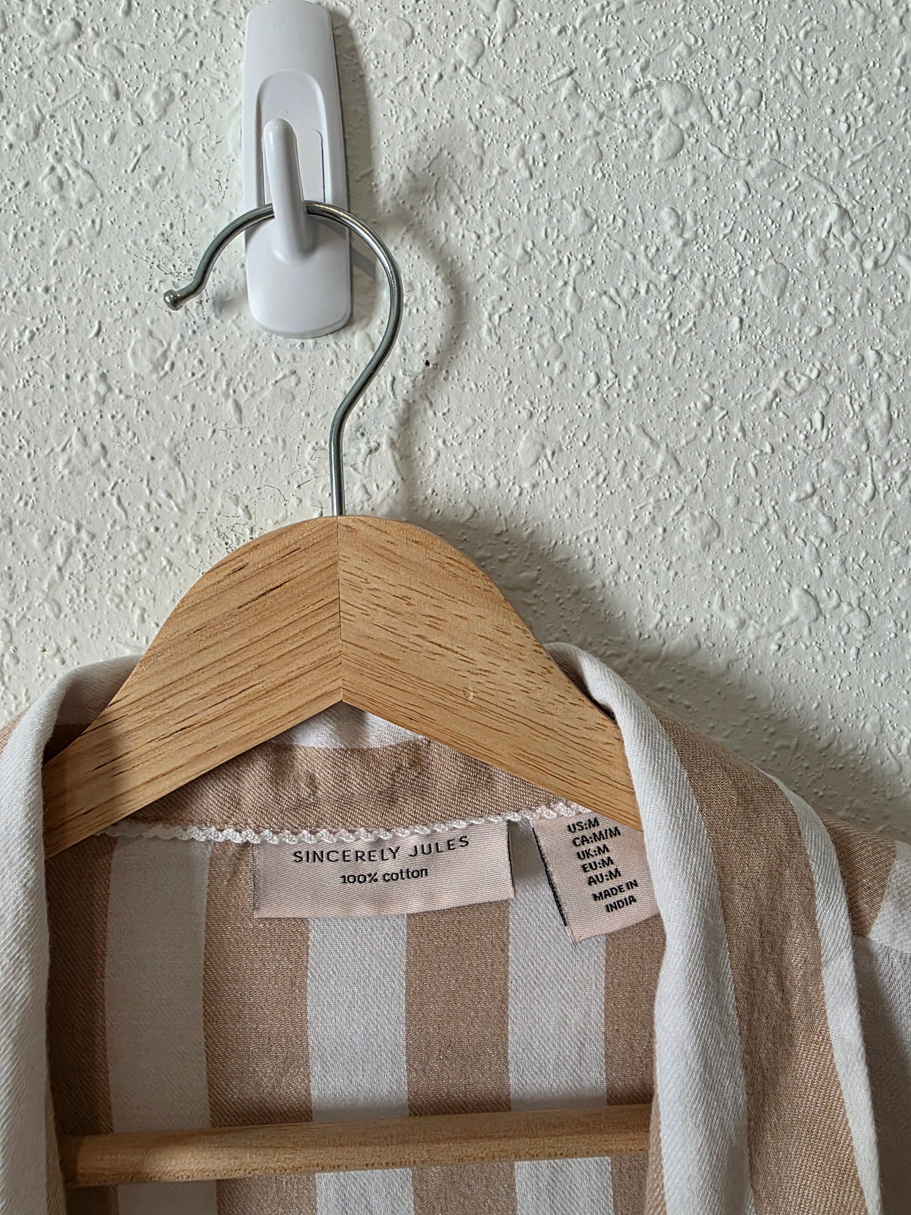 Striped Cotton Boxy Top (M)