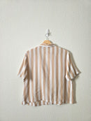 Striped Cotton Boxy Top (M)