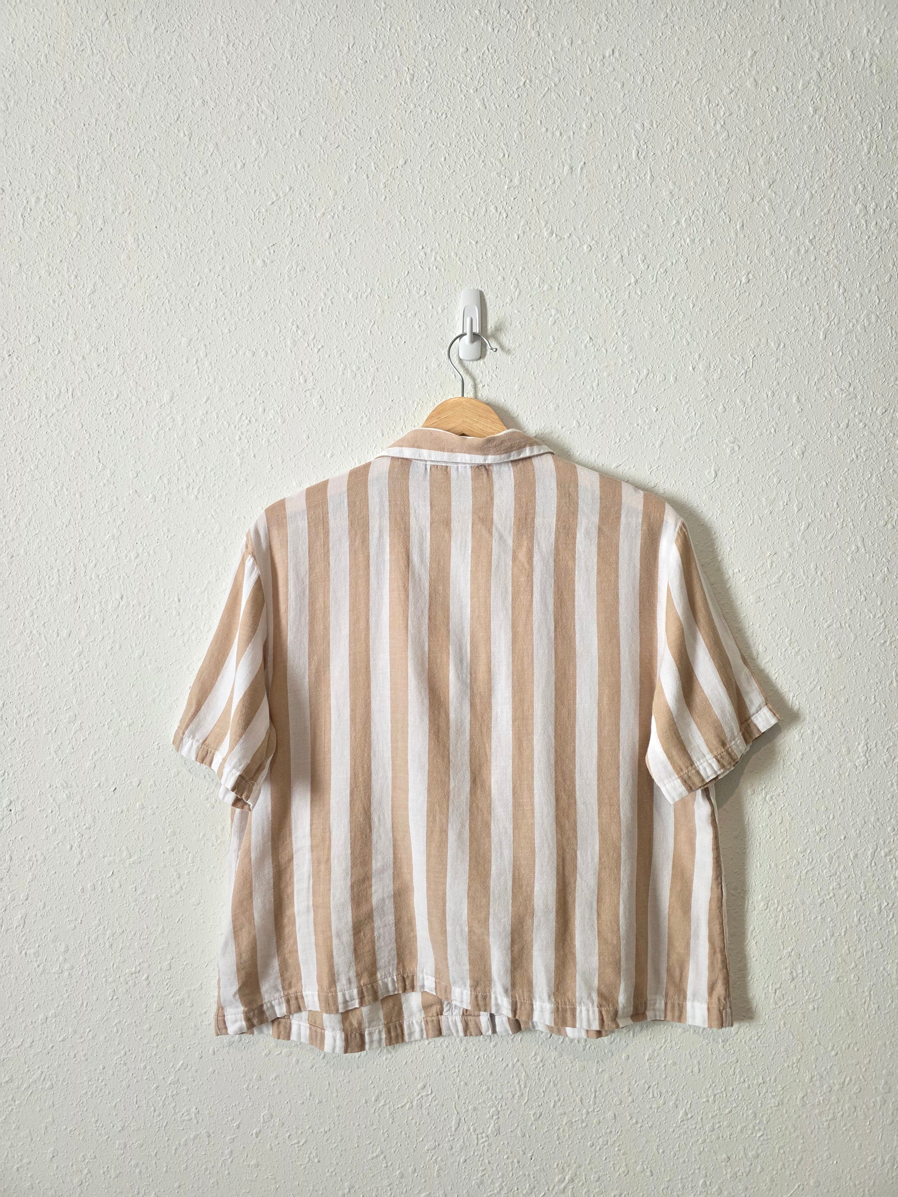 Striped Cotton Boxy Top (M)