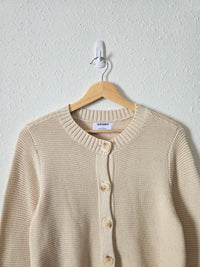 NEW Cream Ribbed Cotton Cardigan (M)