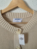 NEW Cream Ribbed Cotton Cardigan (M)