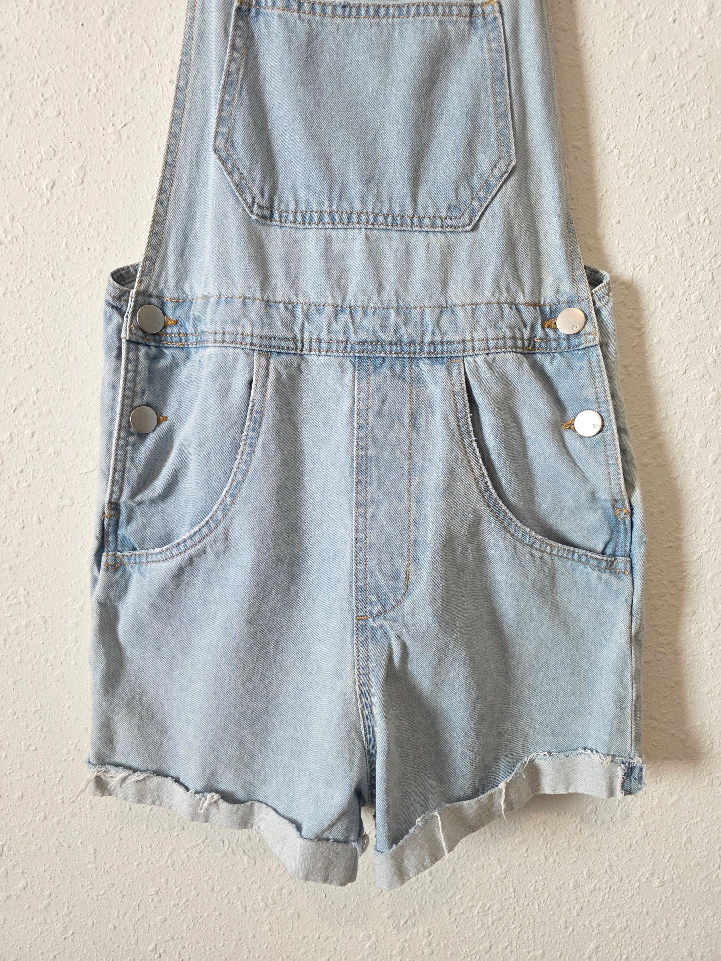 Light Wash Denim Shortalls (6)