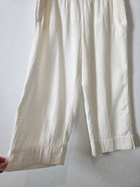 Cotton Gauze Wide Leg Pants (XL)