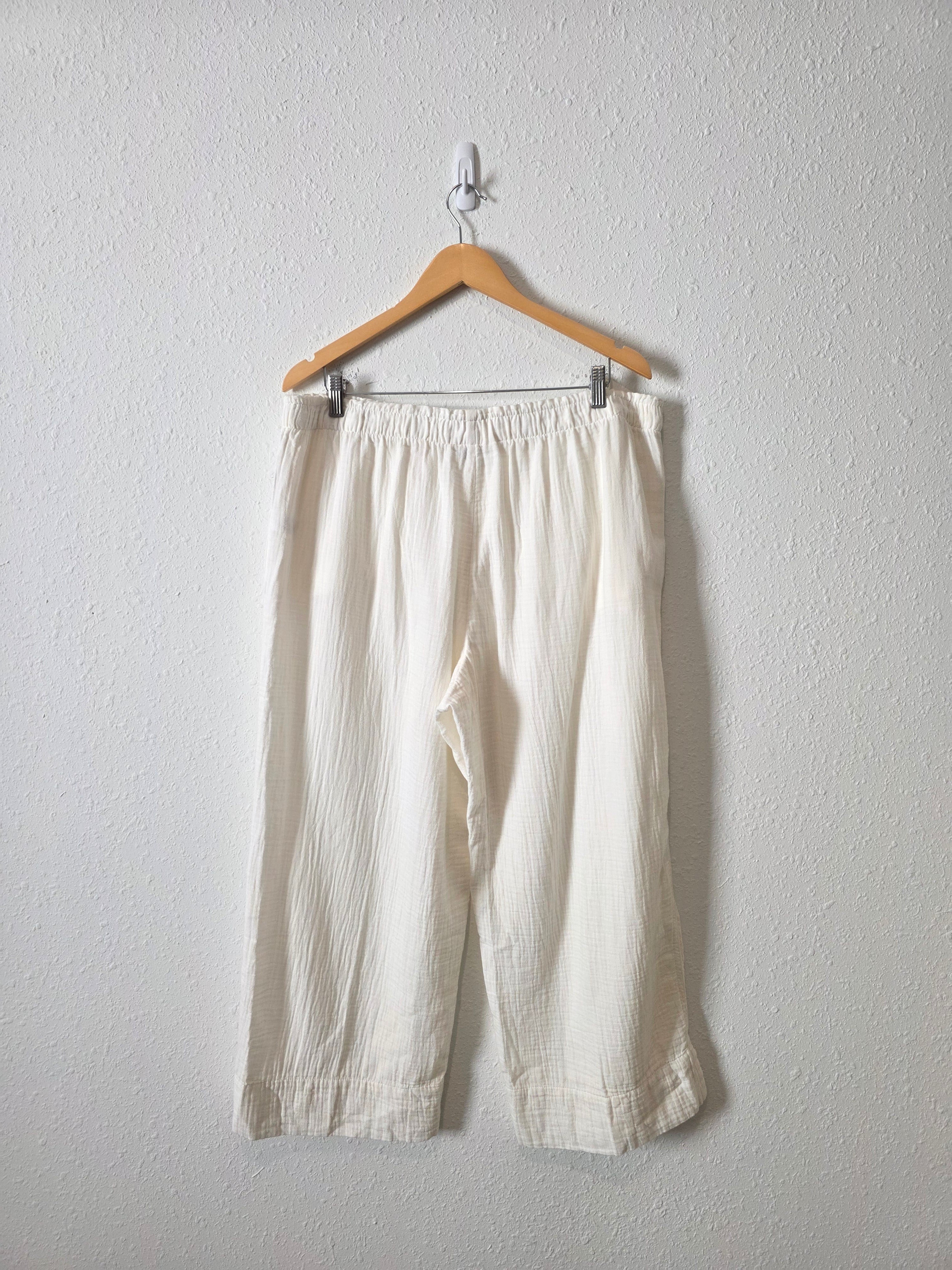 Cotton Gauze Wide Leg Pants (XL)