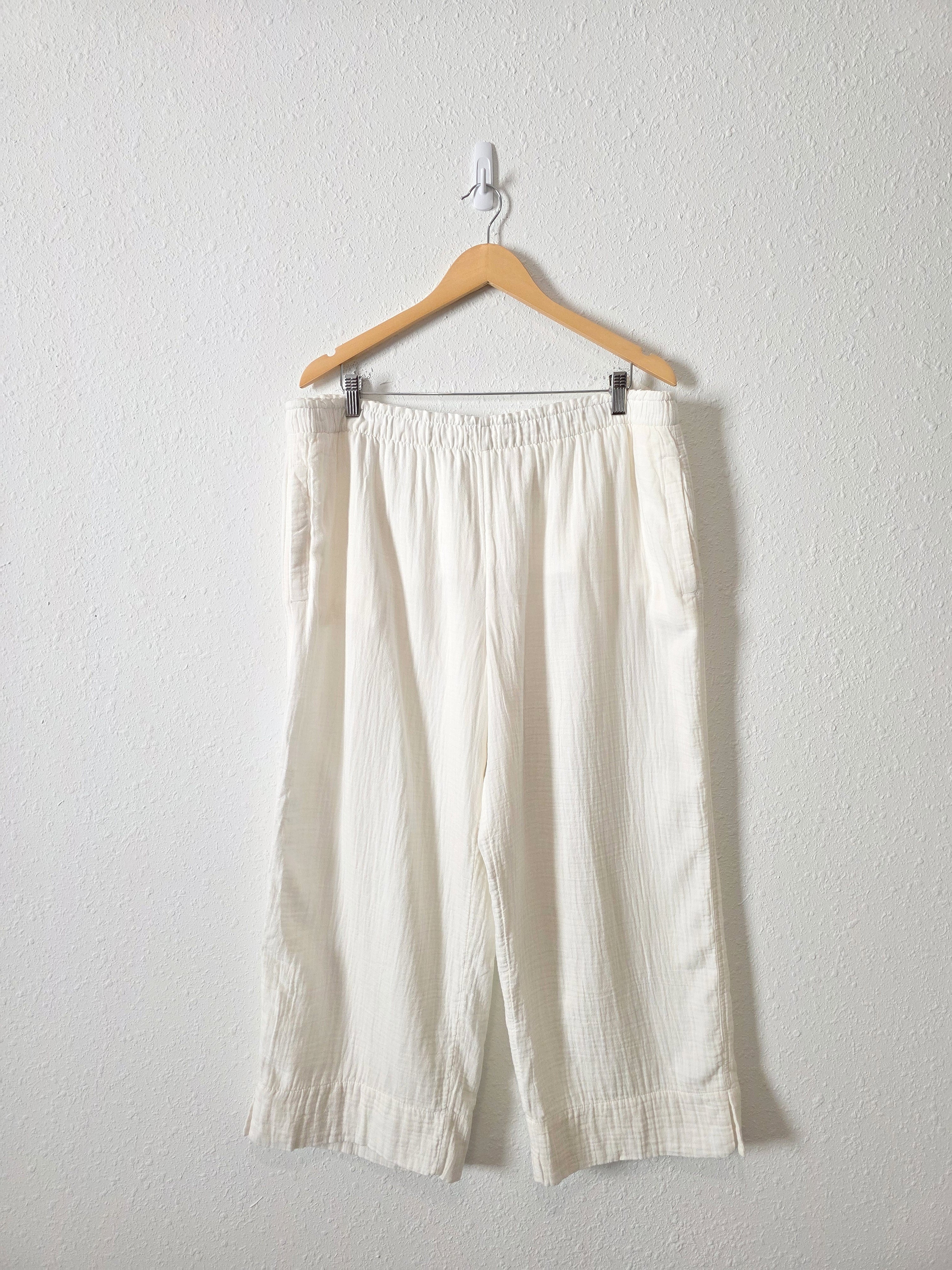 Cotton Gauze Wide Leg Pants (XL)