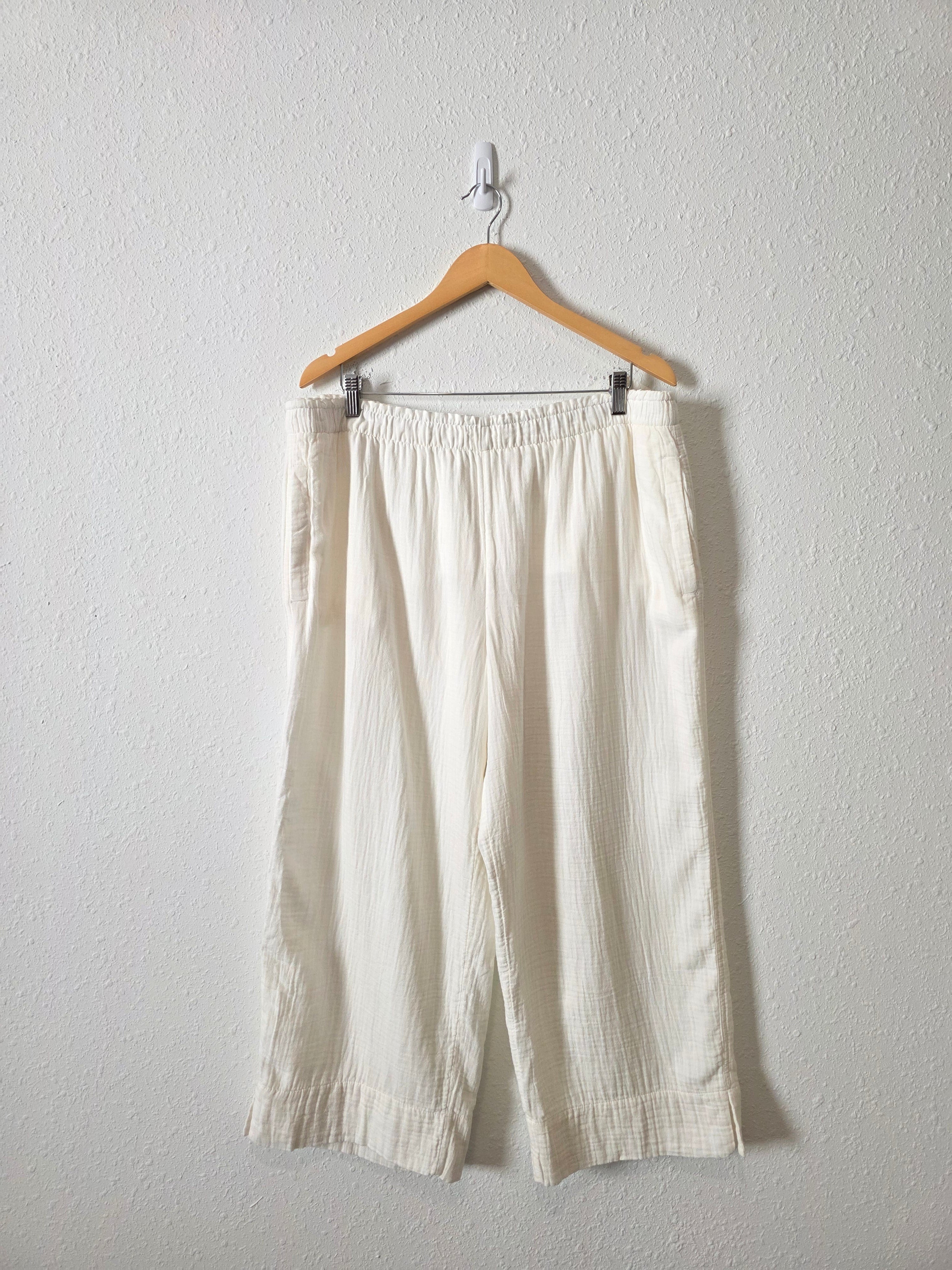 Cotton Gauze Wide Leg Pants (XL)