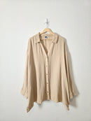 Cotton Gauze Button Up Shirt (3X)