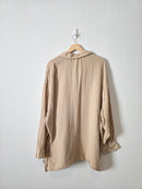 Cotton Gauze Button Up Shirt (3X)