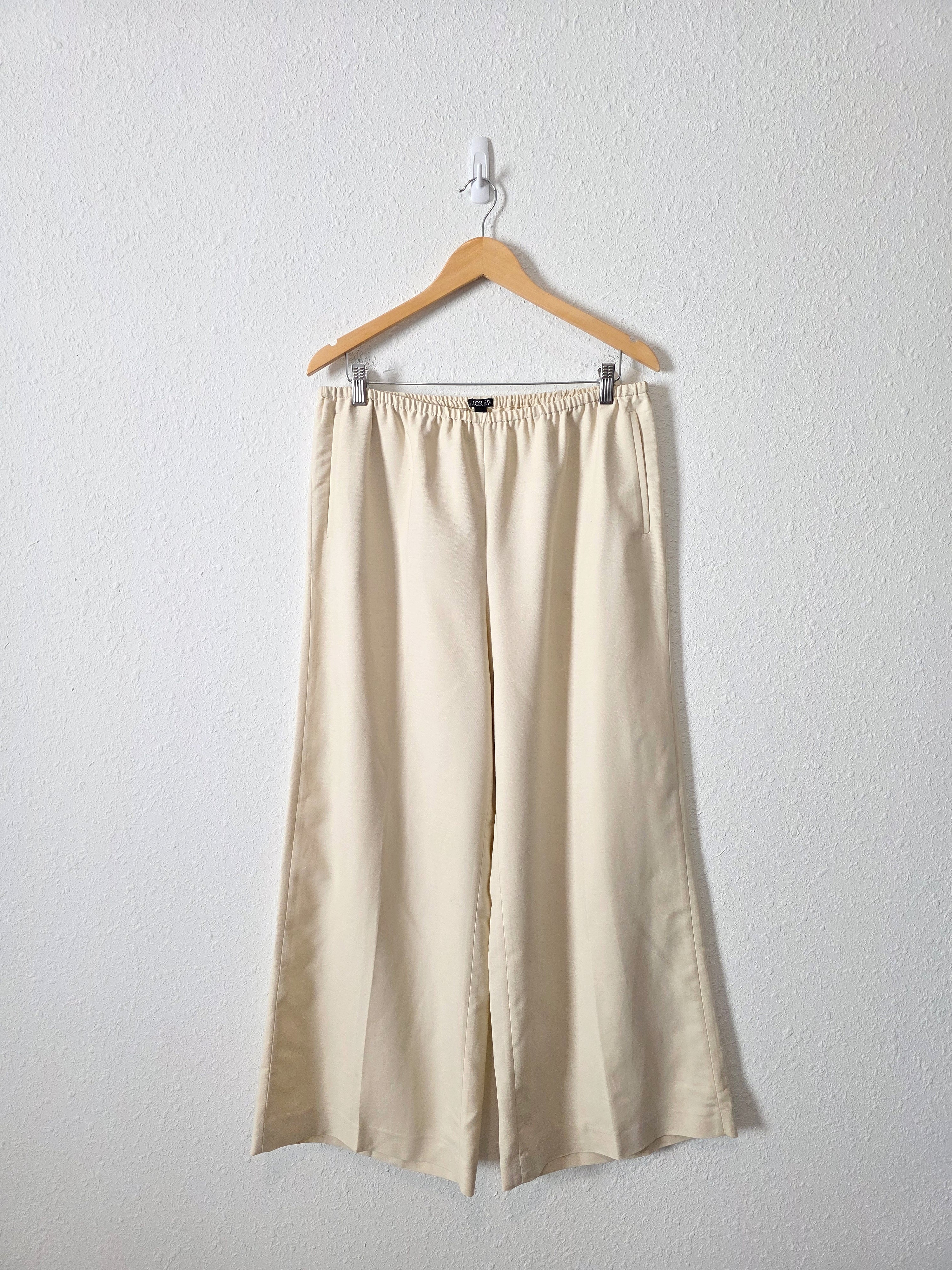 J.Crew Wide Leg Linen Blend Pants (L)