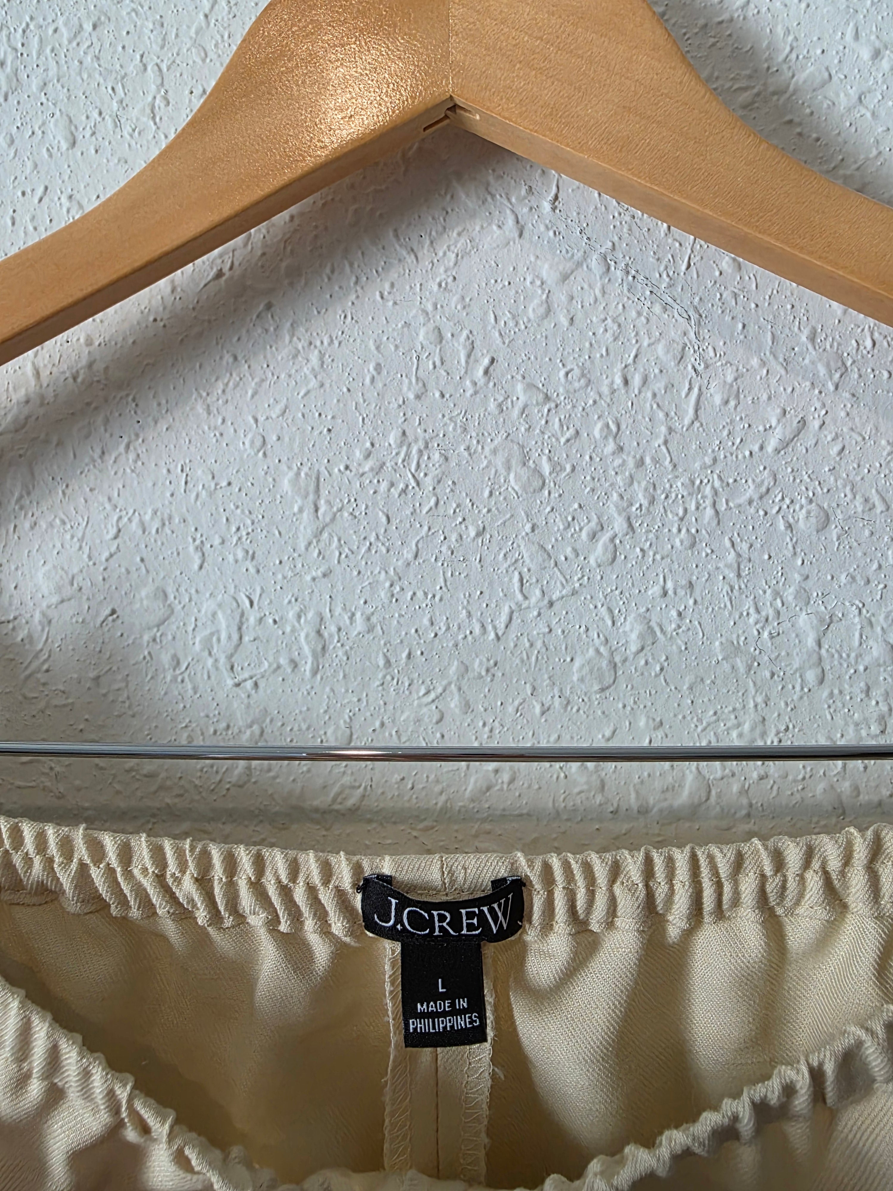 J.Crew Wide Leg Linen Blend Pants (L)