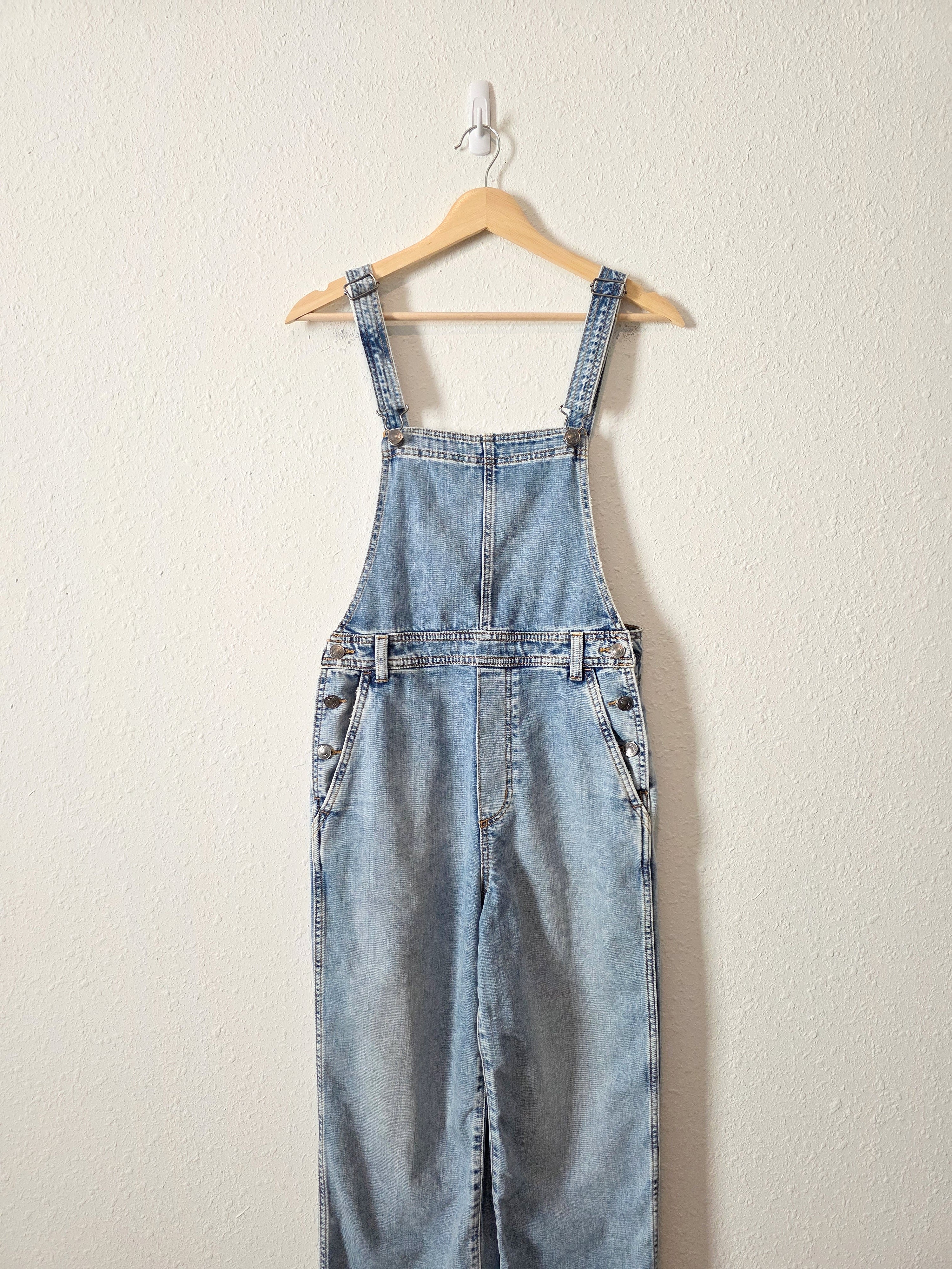 Aerie Relaxed Denim Overalls (S)