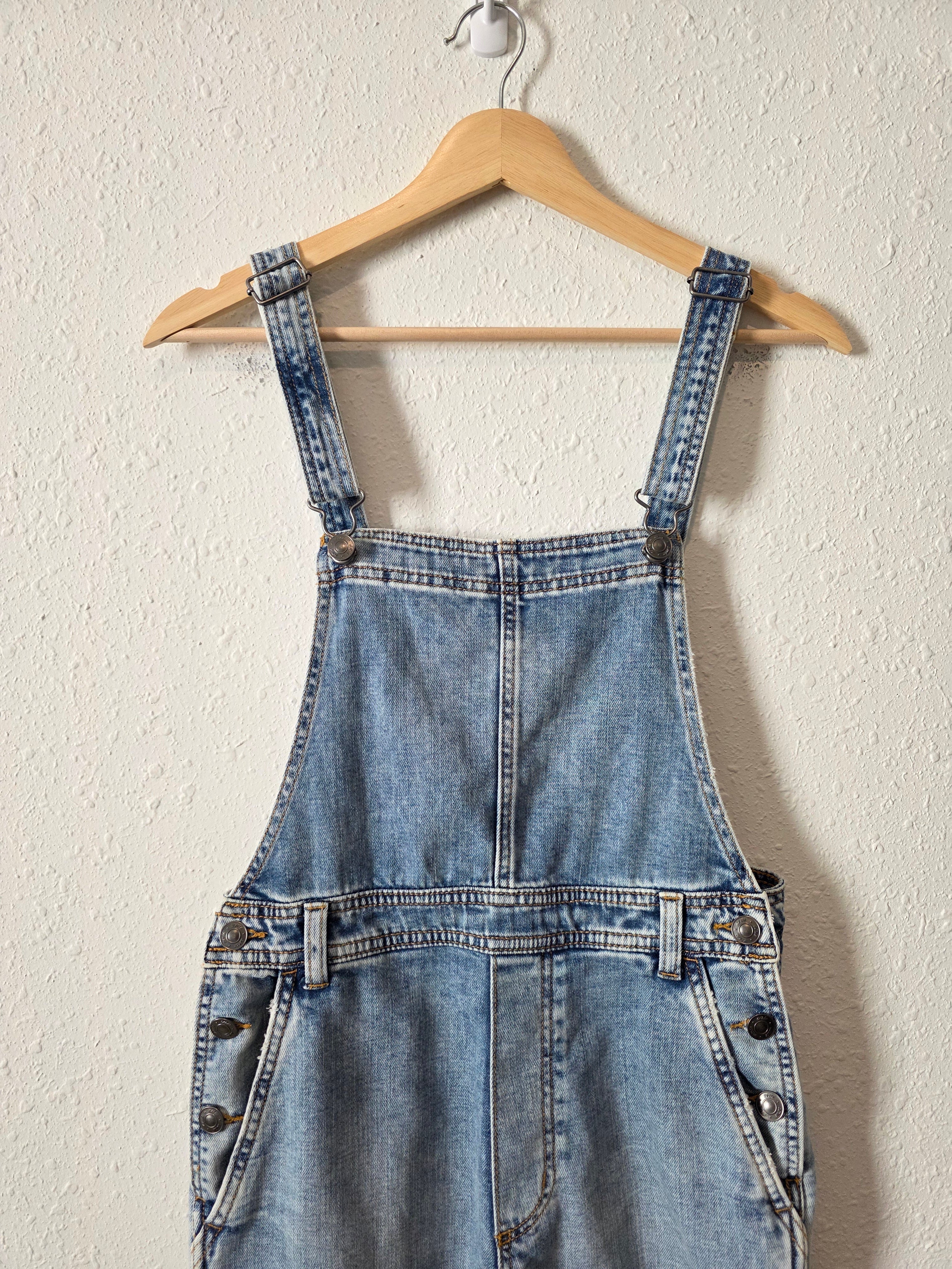 Aerie Relaxed Denim Overalls (S)