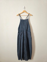 Easel Wide Leg Gauze Overalls (M)