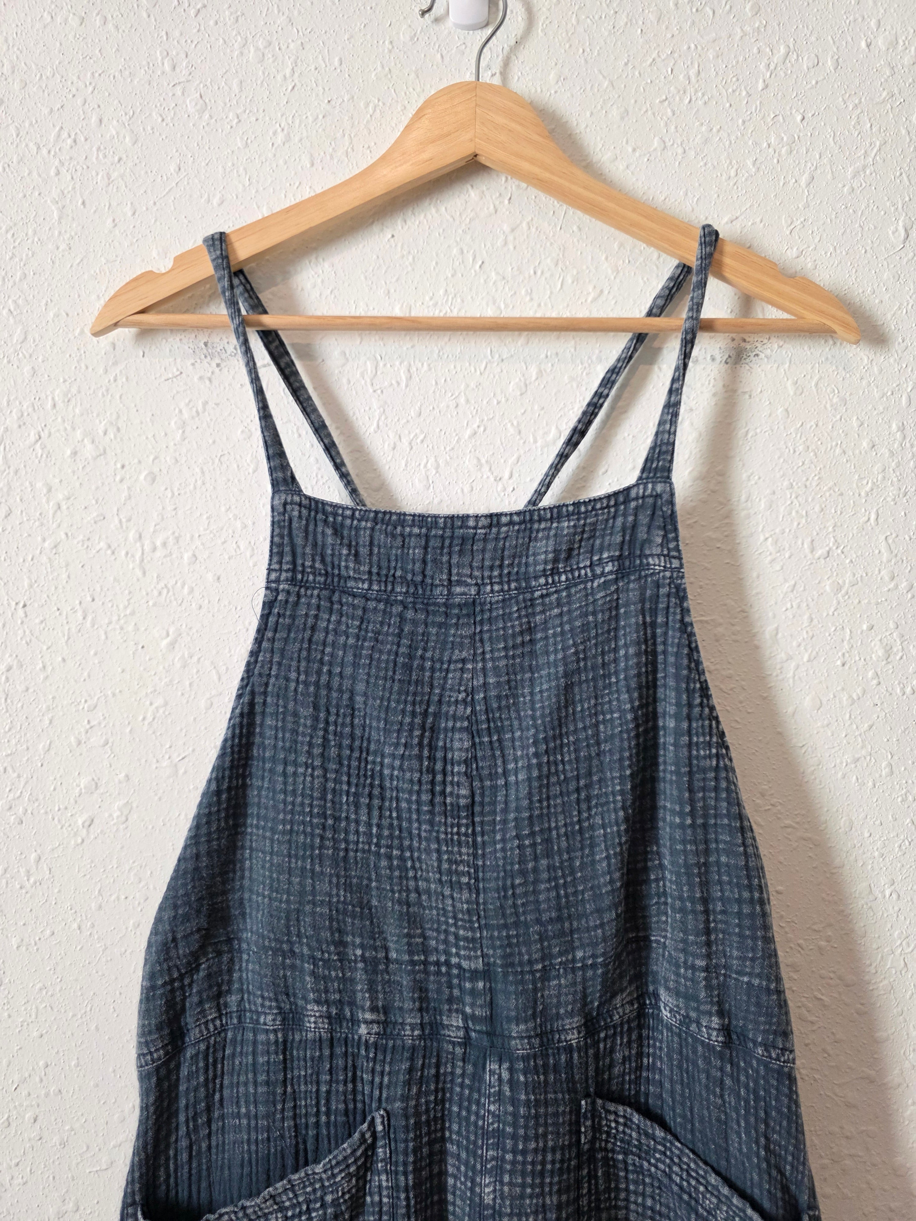 Easel Wide Leg Gauze Overalls (M)