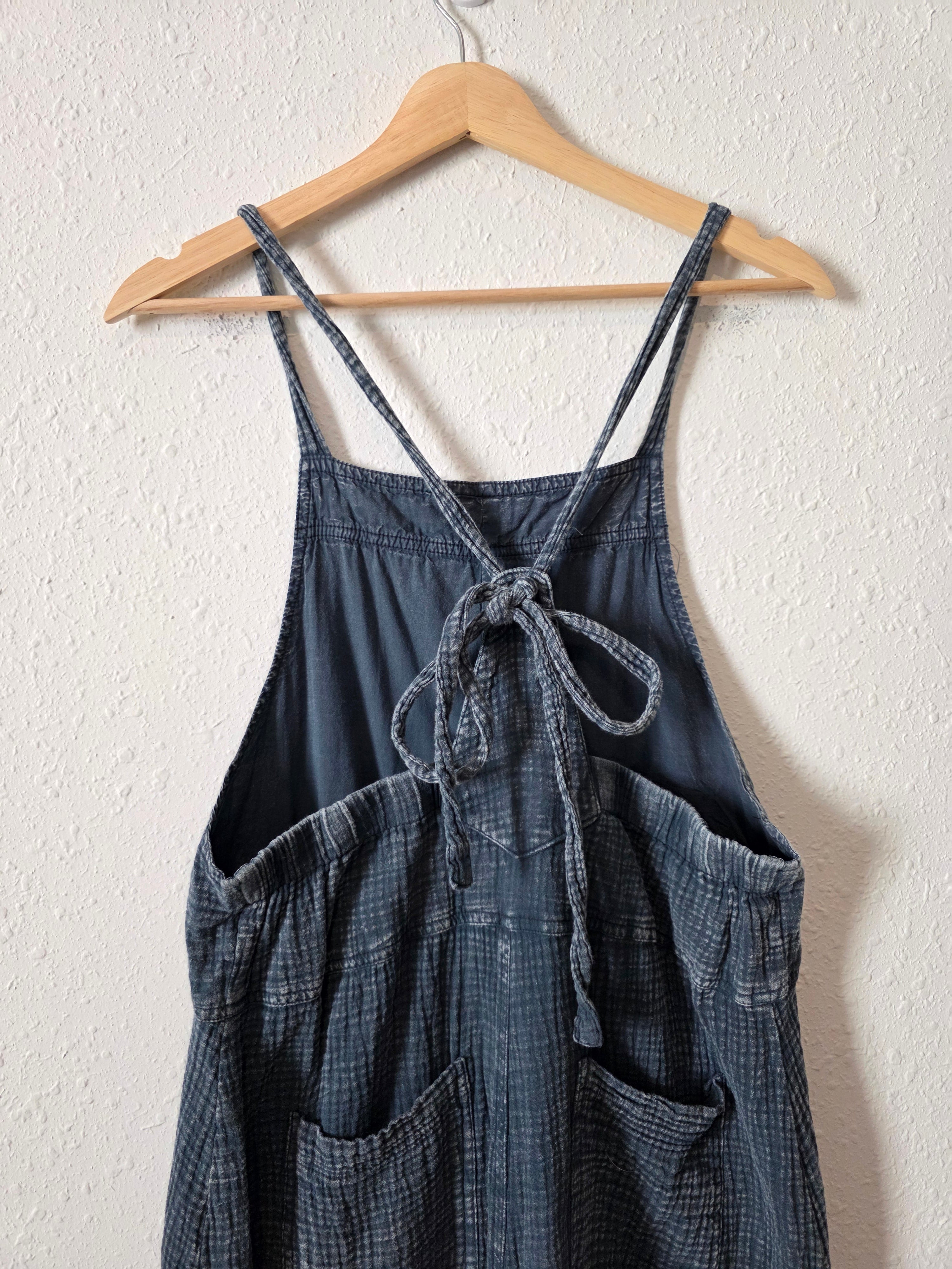 Easel Wide Leg Gauze Overalls (M)
