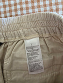 Linen Cotton Blend Wide Leg Pants (L)