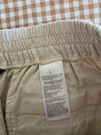 Linen Cotton Blend Wide Leg Pants (L)