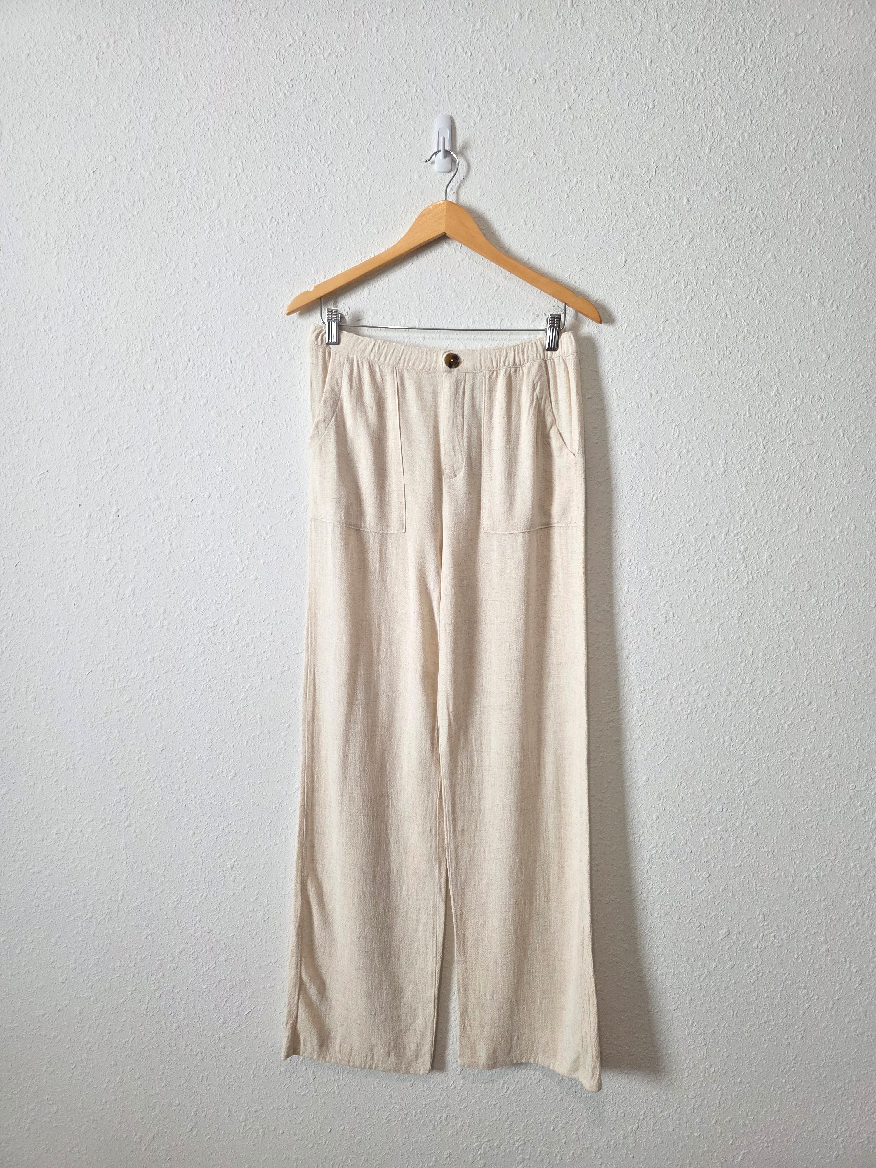 Love Tree Relaxed Linen Blend Pants (M)