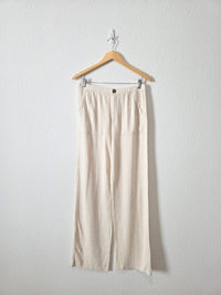 Love Tree Relaxed Linen Blend Pants (M)