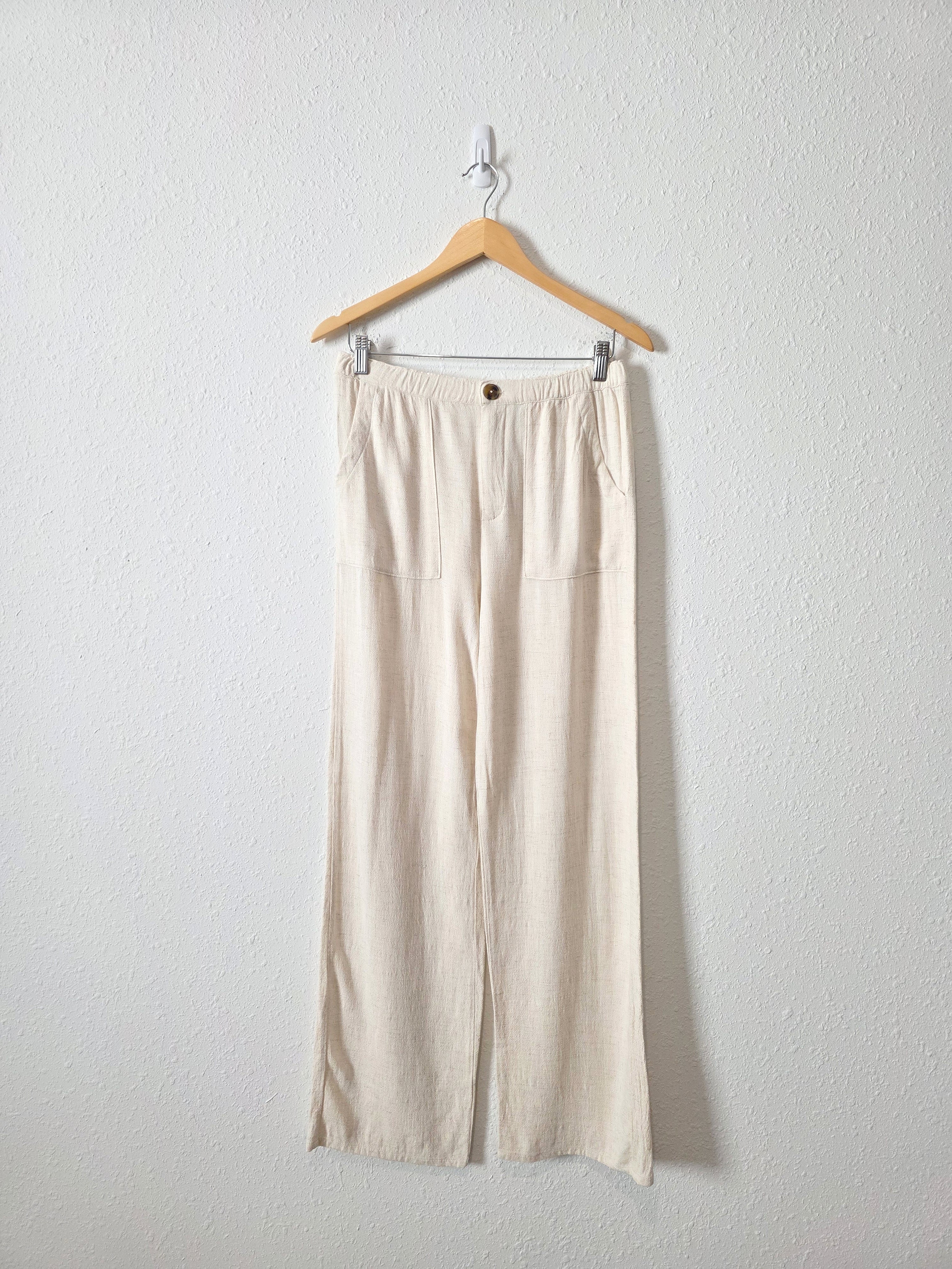 Love Tree Relaxed Linen Blend Pants (M)
