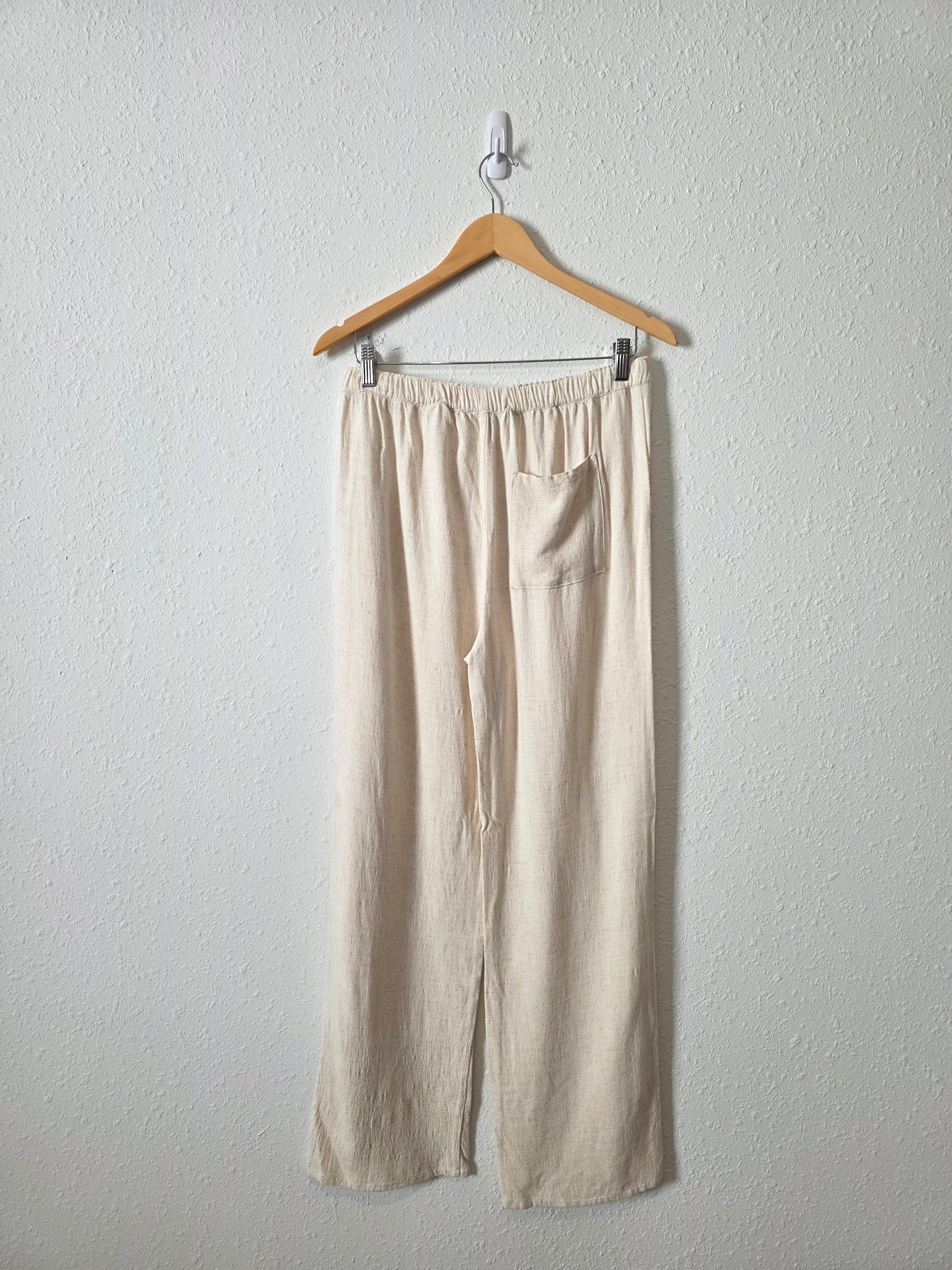 Love Tree Relaxed Linen Blend Pants (M)