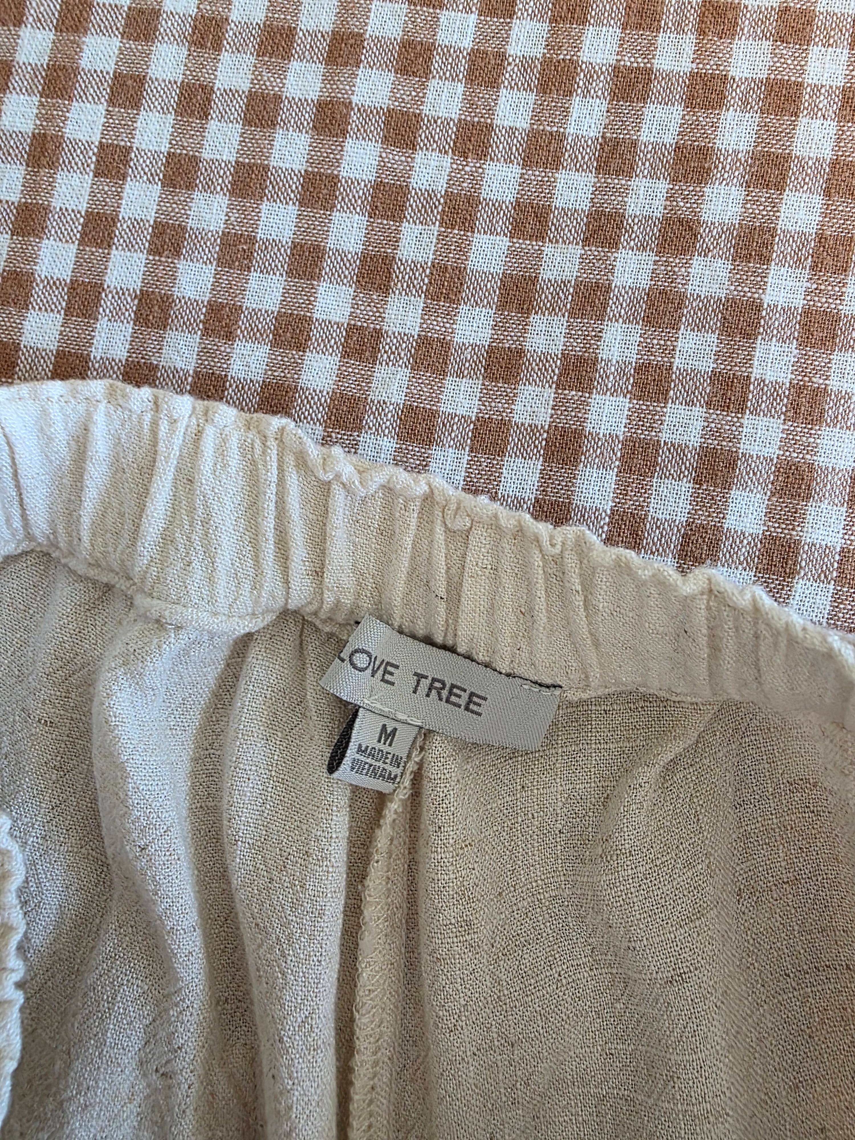 Love Tree Relaxed Linen Blend Pants (M)