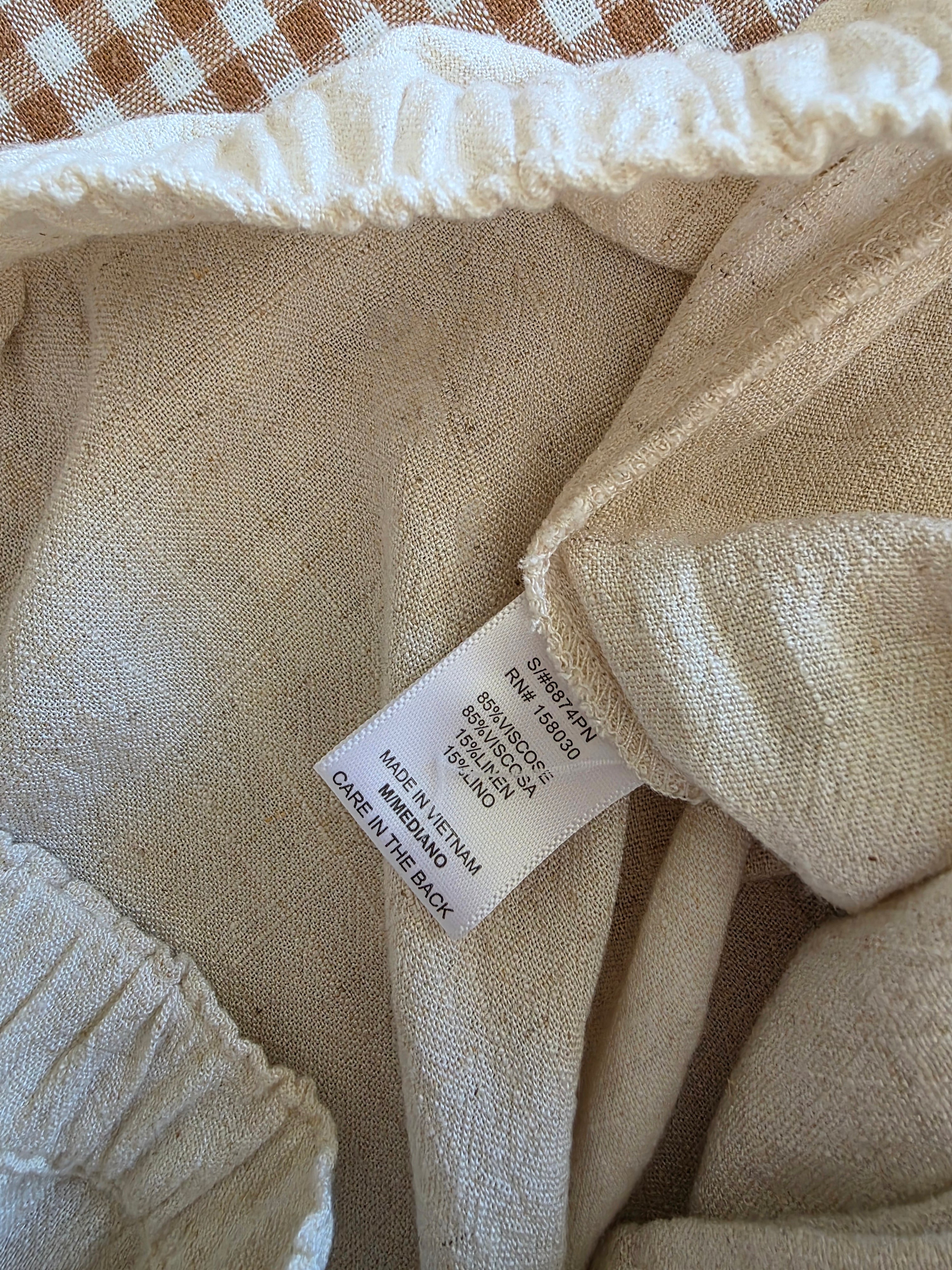 Love Tree Relaxed Linen Blend Pants (M)