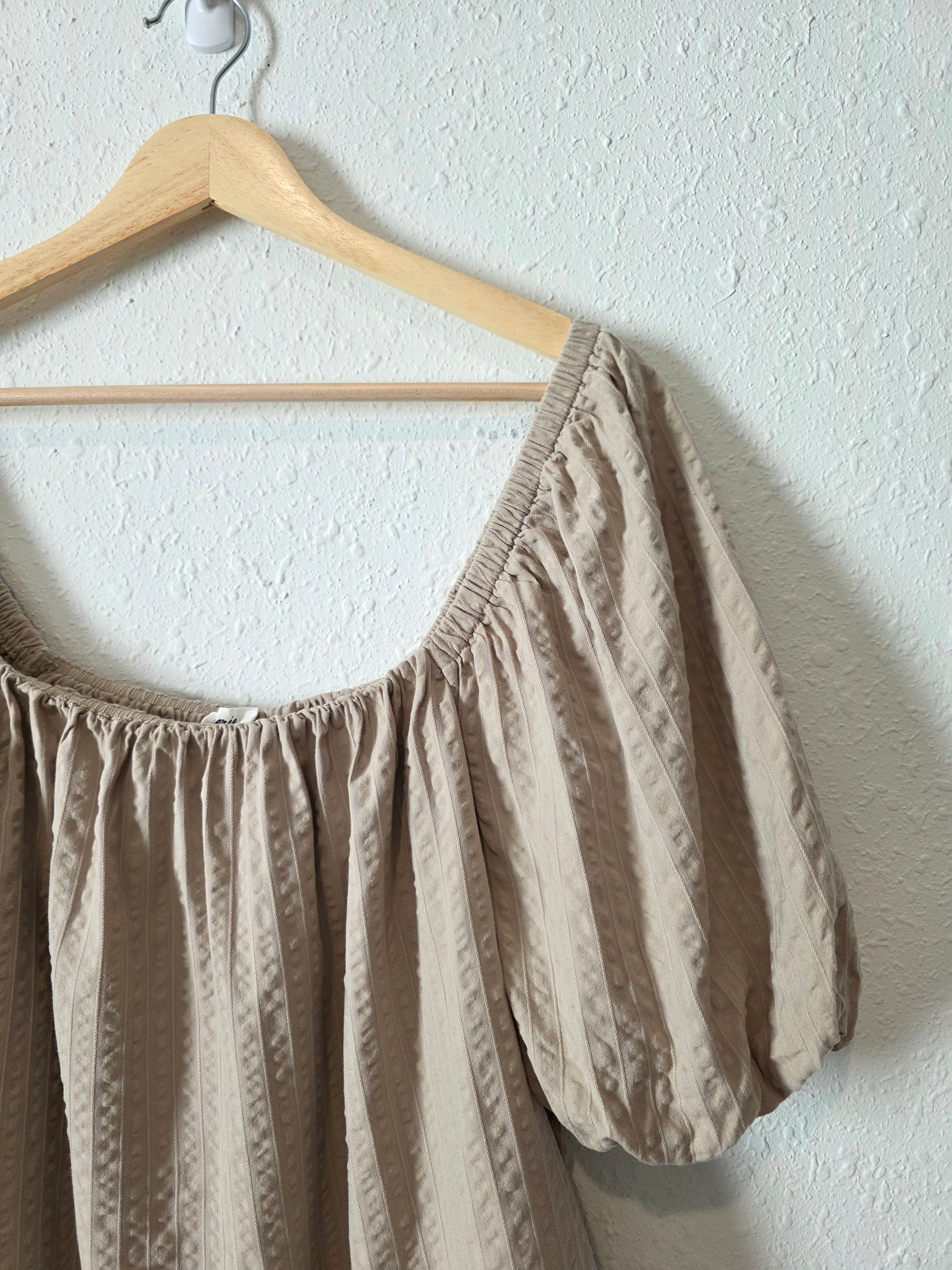 Aerie Textured Puff Sleeve Top (XL)
