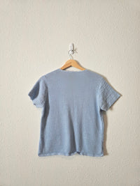 Vintage Crochet Knit Button Up Top (L)