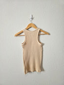 Faherty Cream Ribbed Tank (XS)