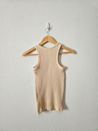 Faherty Cream Ribbed Tank (XS)