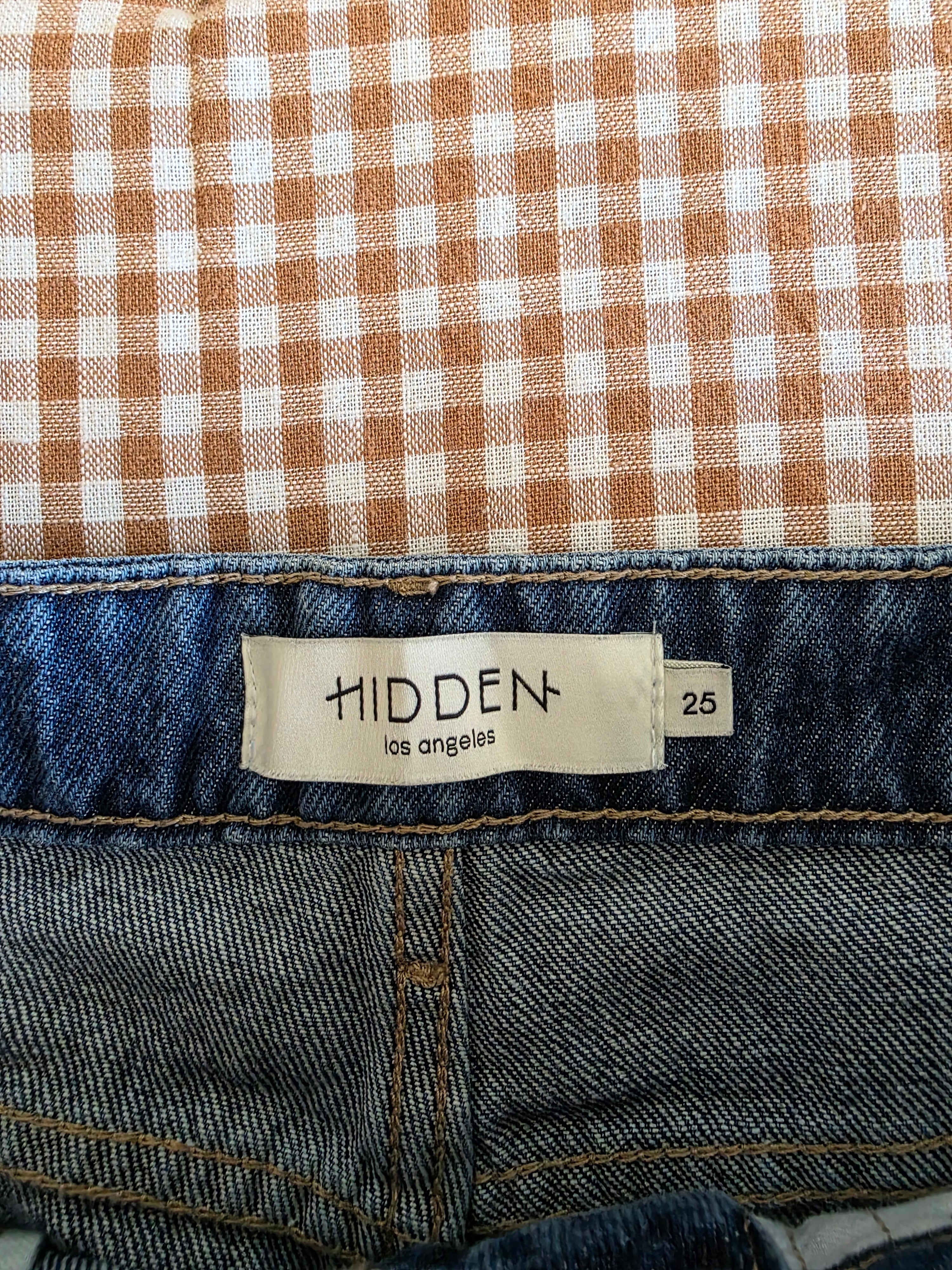Hidden Dark Wash Wide Leg Jeans (25)