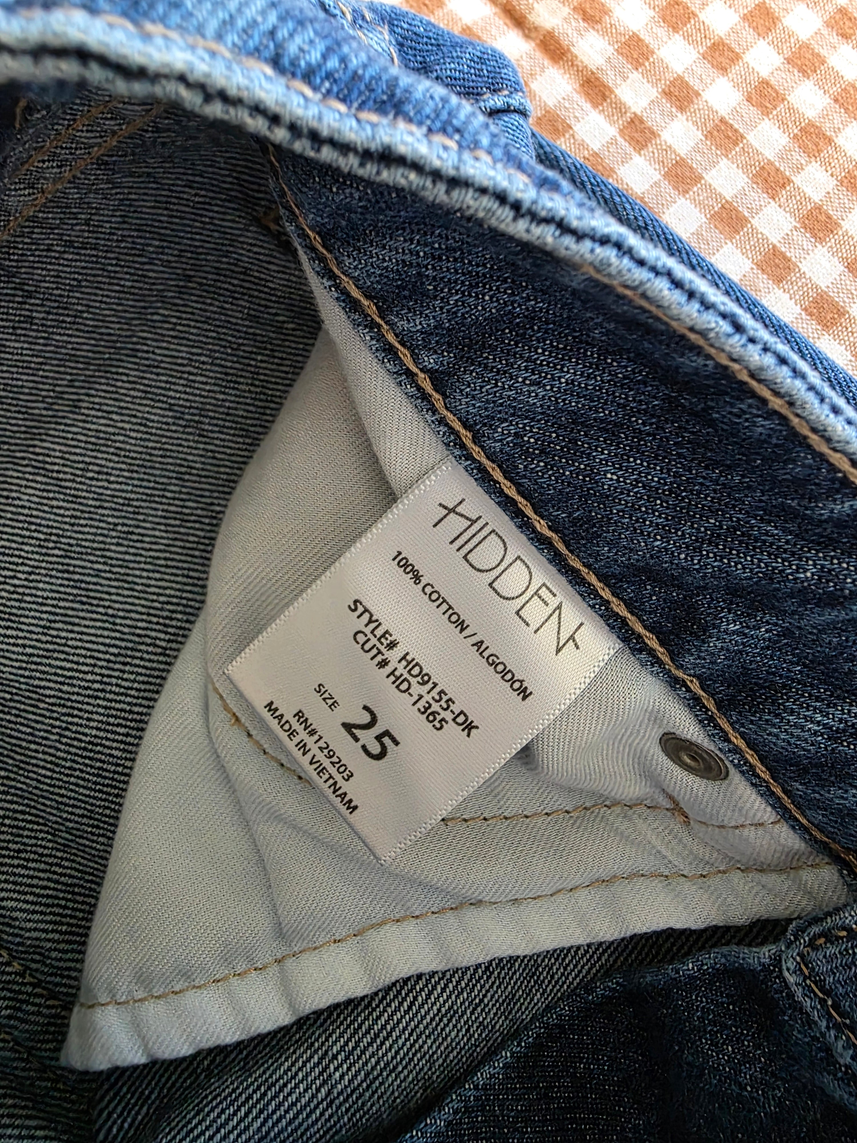 Hidden Dark Wash Wide Leg Jeans (25)