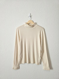 NEW J.Crew Ribbed Mockneck Top (M)