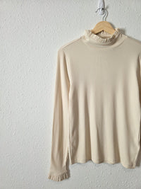 NEW J.Crew Ribbed Mockneck Top (M)