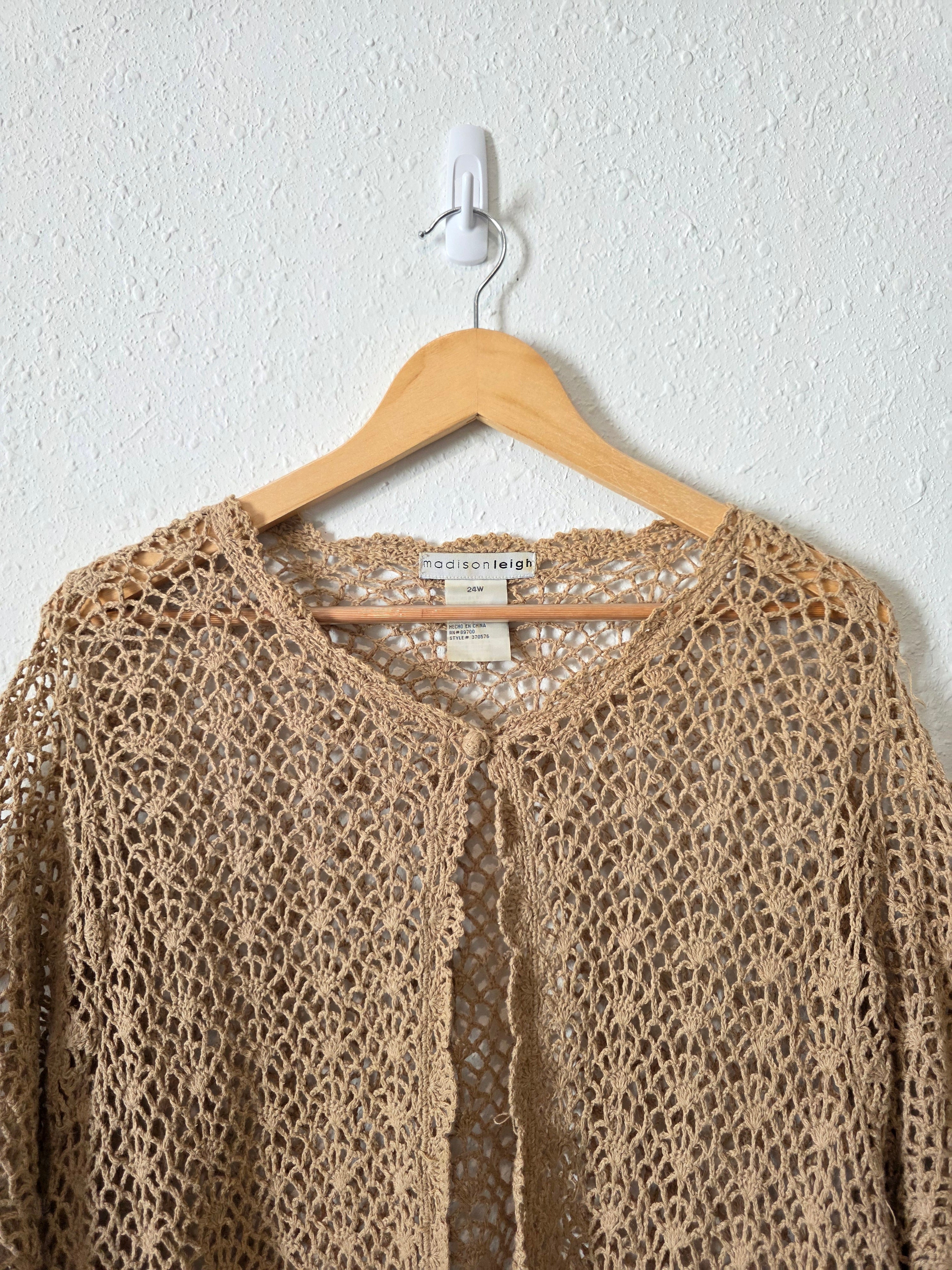 Vintage Crochet Knit Top (24W)