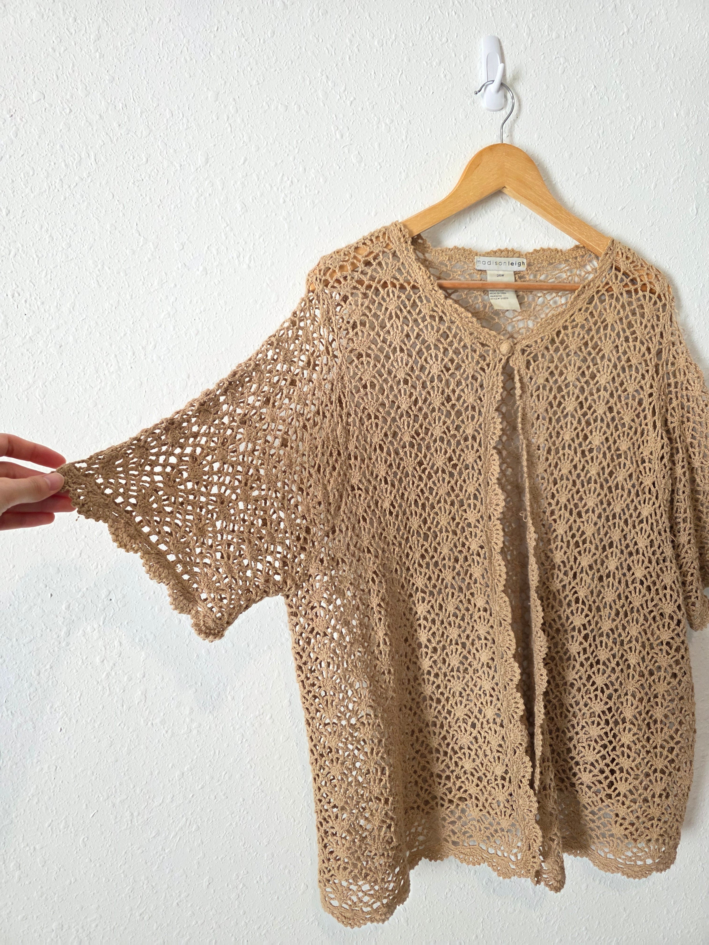 Vintage Crochet Knit Top (24W)