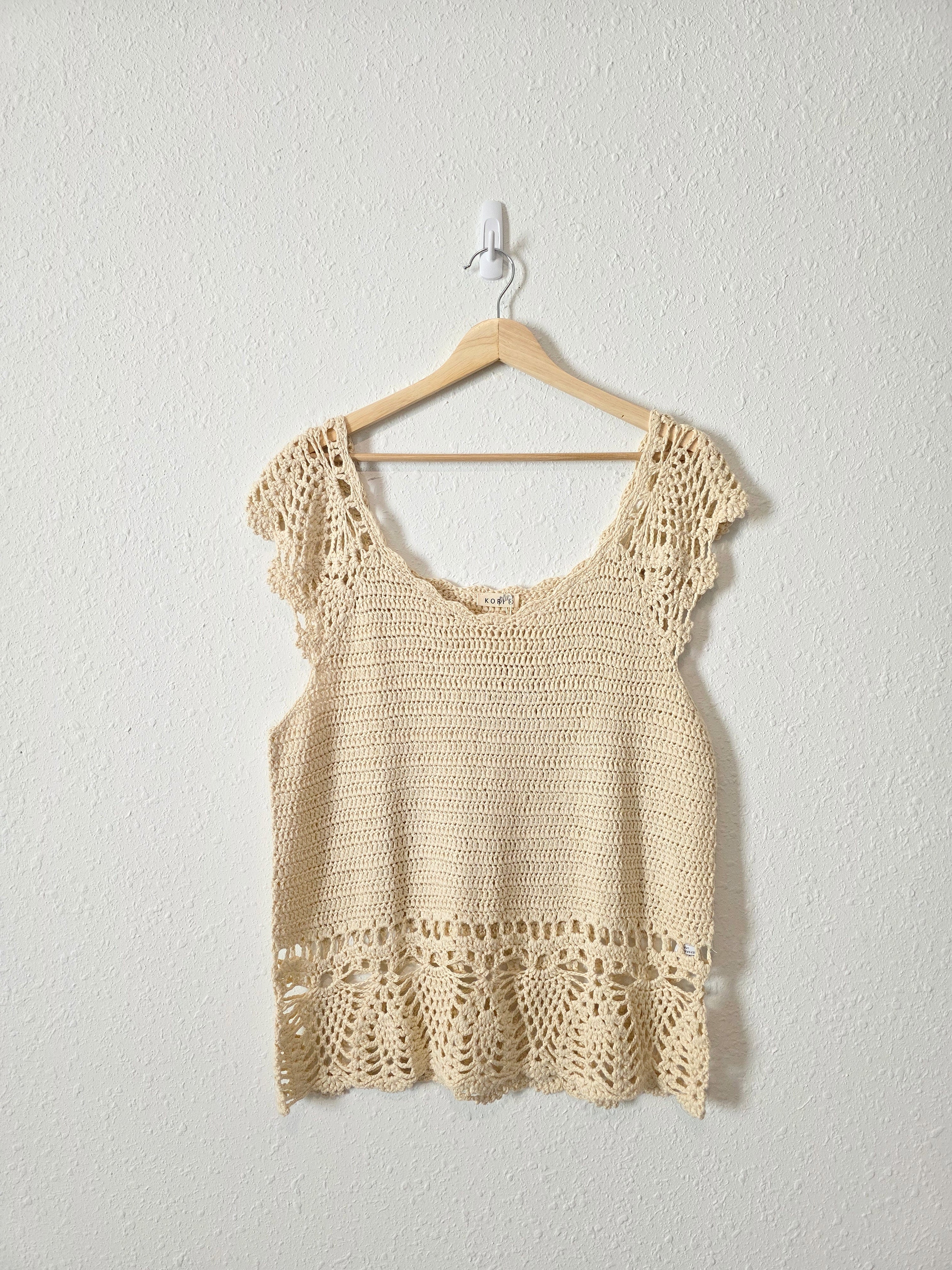 NEW Kori Crochet Cotton Top (XL)