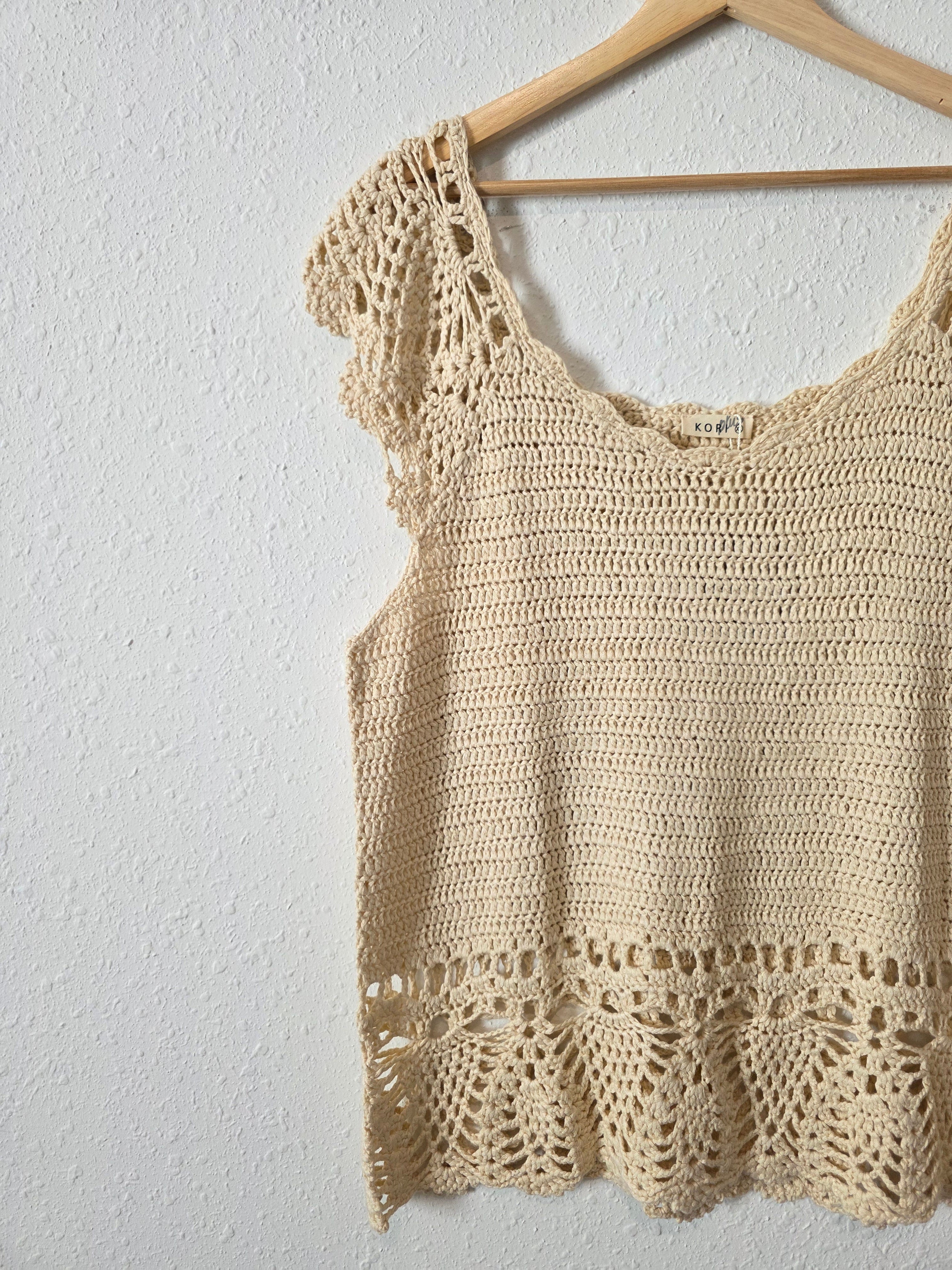 NEW Kori Crochet Cotton Top (XL)