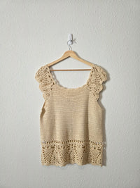NEW Kori Crochet Cotton Top (XL)