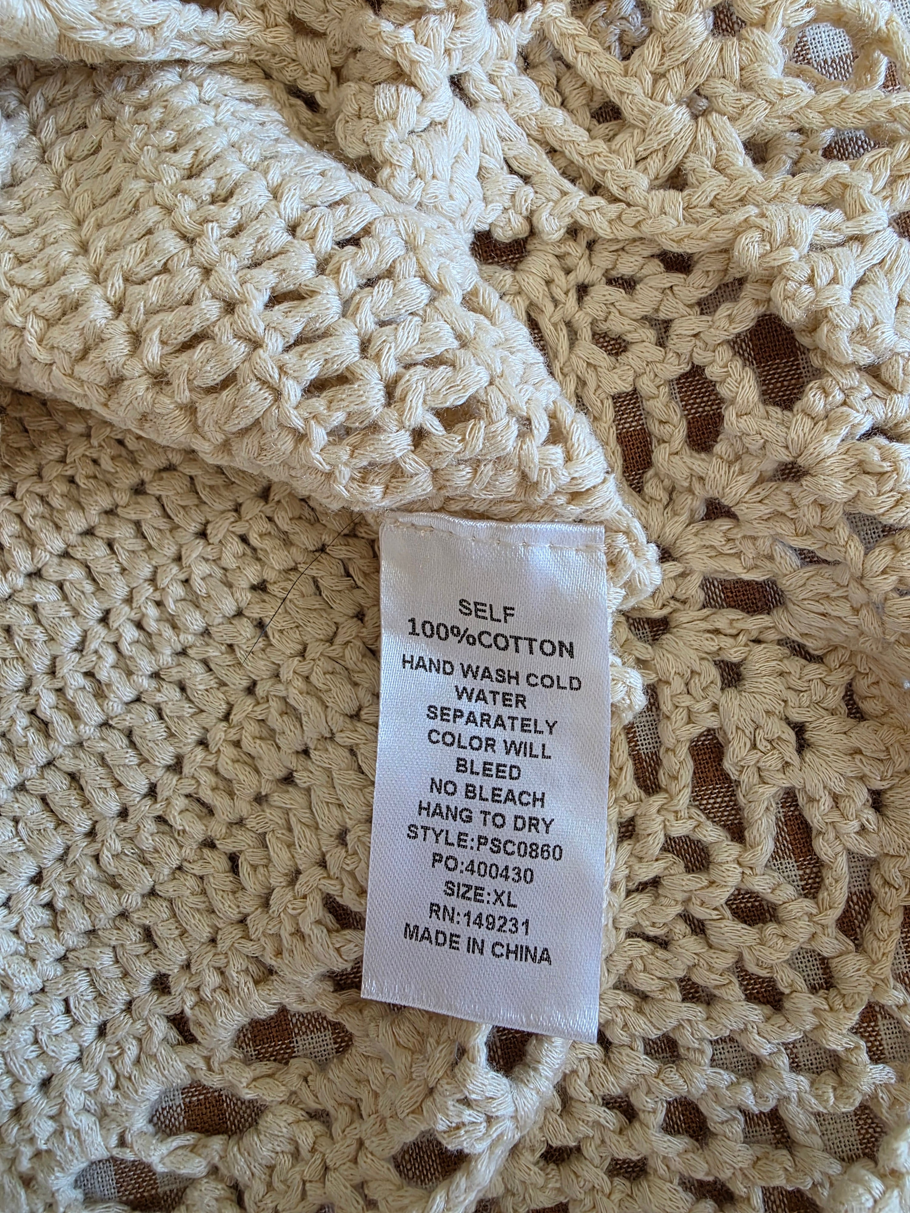 NEW Kori Crochet Cotton Top (XL)