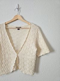 Vintage Cotton Crochet Top (M)