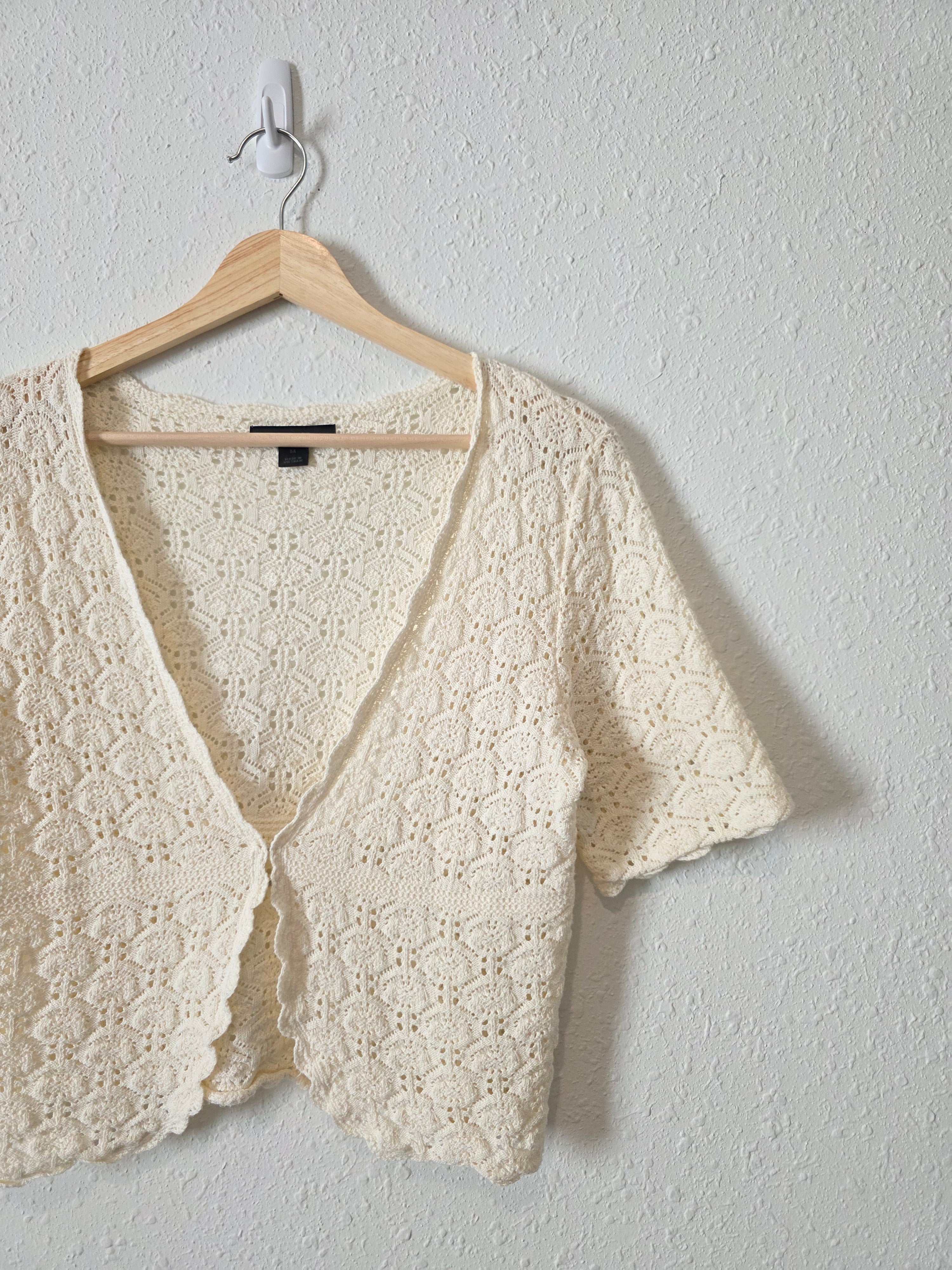 Vintage Cotton Crochet Top (M)