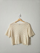 Vintage Cotton Crochet Top (M)